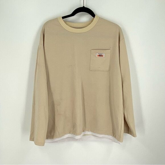 Manfinity Hypemode Men Pocket Letter Patched Combo Long Sleeve Tee size XL - Picture 1 of 5